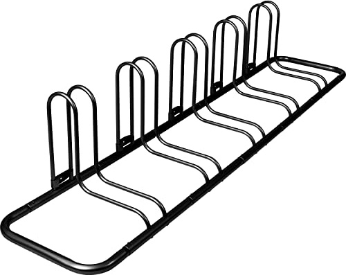 Retrospec Stash Rack 2, 4 & 5 Bike Floor Stand Bicycle Storage Organizer for Mountain Bike, Road Bike, Weather Resistant Fine Powder Steel Coating Fits Wheels up to 3