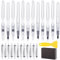 BBTO Ausbesserungsstifte, nachfüllbares Wandreparatur-Set, befüllbare Pinselstifte für Innenfarbe, Ausbesserung von Trockenbauwänden, Schränken, Möbelgeschäften, Hausfarbe, Wandfarbe mit Schaber und