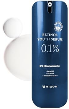 [MIZON] RETINOL YOUTH SERUM (0,1%) Korean Skincare - Fortschrittliche Anti-Aging-Formel mit Bakuchiol & Niacinamid zur Faltenreduktion, Hautaufhellung & Texturverbesserung