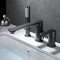XJTNLB 3 Loch Wannenrandarmatur mit Ausziehbarem Handbrause Wannenrand Badewanne Armatur Set Schwarz