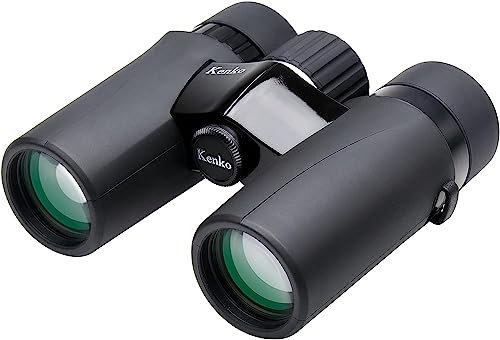 Kenko Kompakt-Fernglas Ultraview EX Compact 10x32, Dachprisma, wasserdicht IPX7, leicht, für Outdoor, Konzert, Sportbeobachtung, schwarz, 406977