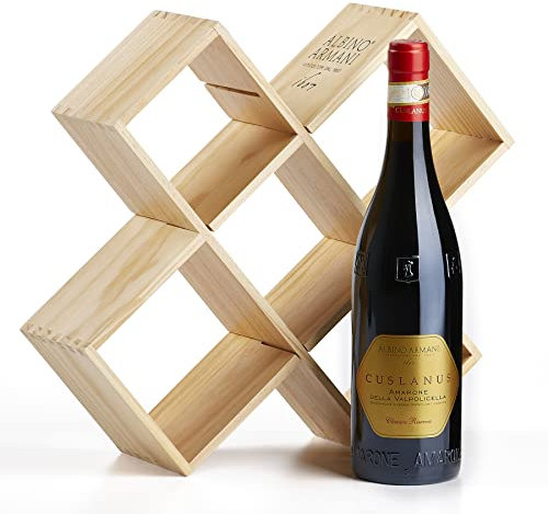 ALBINO ARMANI - CANTINETTA AMARONE RISERVA - Confezione regalo componibile in legno con logo da 1 bottiglia x 750 ml - 1x CUSLANUS Amarone della Valpolicella Classico Riserva DOCG