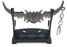 Hanaiette 1 porte-clés en alliage pour World of Warcraft avec support d'arme, style 3, taille unique