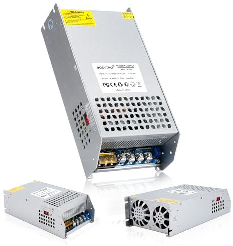 BOSYTRO DC 60V 25A 1500W Alimentazione Elettrica Trasformatore 110/220V AC to DC 60V 1500 Watt Interruttore Alimentatore, per 60Volt LDE Pompa CCTV Telecamera di sicurezza Auto Stereo Stampante 3D