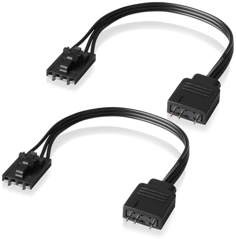 EZDIY-FAB Adapter Cable for Corsair RGB HUB, Lighting Node CORE, Commander CORE and iCUE Commander CORE XT, Smart RGB Lighting, Connect to Any 5V 3-Pin ARGB Devices (2 x 10cm)