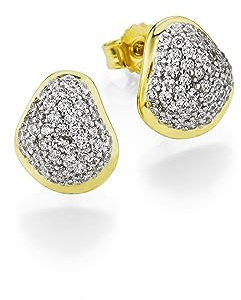 Fascination by Ellen K. Damen Ohrringe 333/- Gold 1,0cm Glänzend Zirkonia gelb 371320813