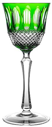 Ajka Colleen Encore Petit verre à vin blanc en cristal vert émeraude 201,3 g – Unité unique