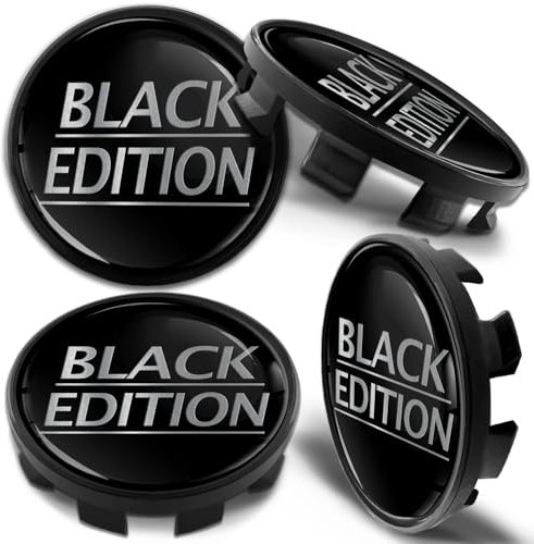 Biomar Labs Lot de 4 Cache-Moyeux Compatible avec BMW Centre de Roue 36136783536 pour Enjoliveurs Alliage Jantes Black Edition CB 6