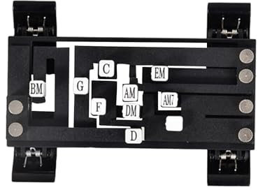 Amagogo Gitarrenhilfe Akkorde Lehrübungshilfe Gitarrenlernsystem für Erwachsene, Schwarz