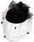 Ro Rox Net Rüschen Fascinator Blumenhut Retro Pinup 40er 50er Hochzeitsfeier, Schwarz, Einheitsgröße