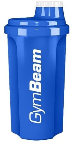 GymBeam Shaker 700ml Volumen, Proteinshaker mit Mischsieb, ml/oz Skala, auslaufsicher, bruchsicher, spülmaschinenfest, aus hochwertigem PP-Polypropylen (Blau)