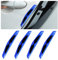 JNNJ 4 Stück Auto-Stoßstangenstreifen, Auto Türkantenschutz Aufkleber, Universal Auto Stoßstange Guard Anti-Scratch Protector Trim Aufkleber, Für Auto-SUV-LKW(Blau)