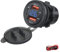 Intckwan Presa usb 12v Impermeabile, 66W, PD e QC3.0, Presa usb Auto con Interruttore e Voltmetro a LED, Presa usb da Incasso 12-24v per Roulotte Camper Moto Barche Camion