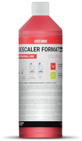 Coffee Format Descaler Format Pro 1L Universal Entkalker für Kaffeevollautomat Konzentrat für Kaffeemaschinen Entkalkung Farbindikator kompatibel mit Jura Siemens DeLonghi Miele Krups Saeco Philips