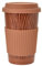 Widdop Naturecraft Animal Themed Ceramic Travel Mug - Terracotta Tiger Design - 320ML - with Lid and Grip - Travel Mug for Hot Drinks Coffee Tea On The Go