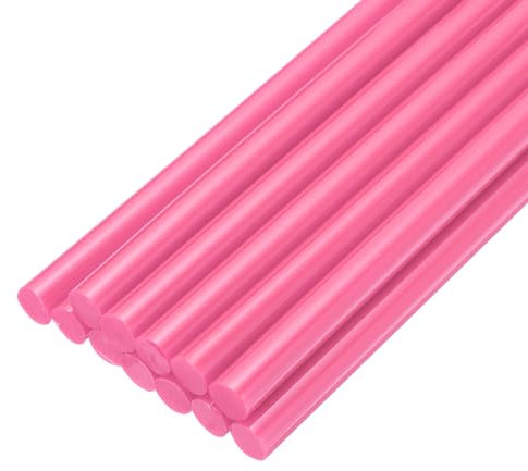 QUARKZMAN Mini Stick Colla a Caldo per Pistola Colla a Caldo 7mm x 200mm Rosa 12pz