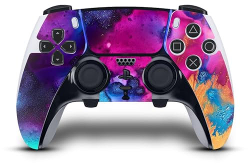 Head Case Designs Offizielle Mai Autumn Türkisfarbener Wein Kunst Mix Vinyl Haut Gaming Aufkleber Abziehbild Abdeckung kompatibel mit Sony Playstation 5 PS5 DualSense Edge Controller