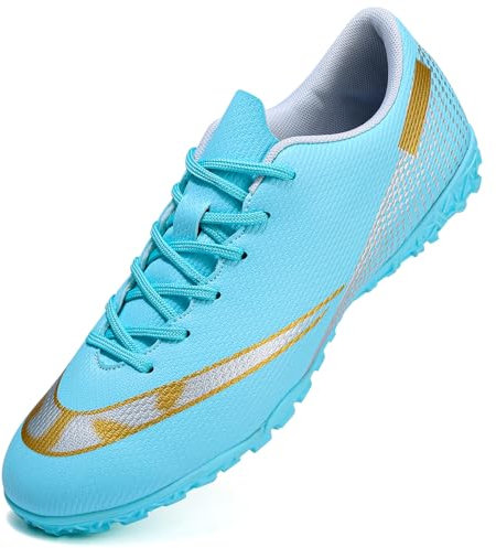 Topwolve Fußballschuhe Herren Kunstrasen Fussballschuhe Professionelle Kinder Athletics Trainingsschuhe Sport Outdoor Football Schuhe,Türkis,38 EU