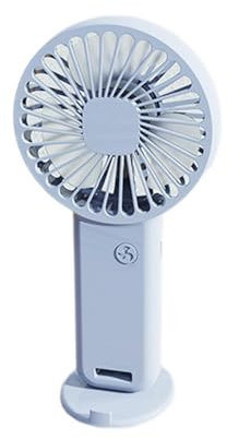 Meindin Tragbarer Ladeventilator, leiser Handventilator mit 3 Geschwindigkeitsmodi, wiederaufladbar, Taschengröße, Kühlventilator für Zuhause, Reisen im Freien