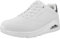 Skechers Damen Low-Top Sneaker UNO Shimmer Away, Frauen Sneakers,straßenschuhe,Strassenschuhe,Freizeitschuhe,Turnschuhe,Weiß WSL,35 EU