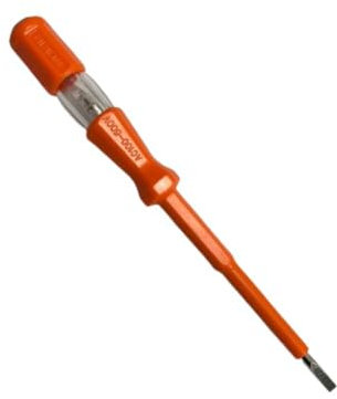 Fixtools Voltage Tester Electric Tester AC 100-500V Voltage Test Slotted Screw Driver Pen Safety Insulated Handle and Pocket Clip