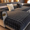 AYUOEODM Kaninchen Plüsch Sofabezug 1 2 3 4 Sitzer Sofaschoner Rutschfester L Form Sofaüberwurfe,2024 Neue Universal Couchbezug Ecksofa,Hund Katze Sofa Überwurf Sofaschutz(Dark Grey,90x160cm)