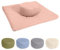 Vedara® Meditationsset Yogakissen Meditationsmatte Zabuton Kissen Rund – Waschbarer Bezug aus 100% robuster Baumwolle – Yoga Sitzkissen mit Bio-Dinkelspelzfüllung – Sitzhöhe 15cm (Rosa)