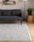 Interiyou handgewebter Baumwollteppich Riga - 300x400 cm Beige/Schwarz - Handwebteppich für Wohnzimmer, Schlafzimmer - 100% Handarbeit Naturfaser Teppich Flachgewebe