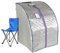 XUANYU Sauna Infrarouge à Sec Portable et Pliable, Sauna Chauffant à Sec avec 36 Tourmaline, Chaise Pliable et Télécommande, Personne Sauna Infrarouge pour Maison, 80 * 70 * 98 cm Argent