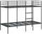 vidaXL Etagenbett ohne Matratze Schwarz 90x200 cm Stahl, Bettgestell, Hochbett, Etagenbett mit Leiter, Bettrahmen, Schlafzimmermöbel