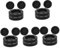 Gadpiparty 5 Set Poggiapiedi Antiscivolo E Antiurto Robot Lavavetri Scrubber Lavatrice E Asciugatrice Impilabili Cuscinetti Per Asciugatrice Elettrico Aria Black Colla Morbida Tpe 4 Pezzi * 5
