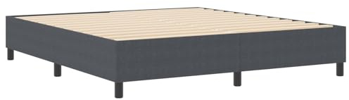 vidaXL Plattformbettgestell Dunkelgrau 180 x 200 cm Cordstoff | Coole, moderne Linien bringen Klasse in jedes Schlafzimmer, Aus stabilem Holzrahmen für Langlebigkeit, Perfekt für jeden