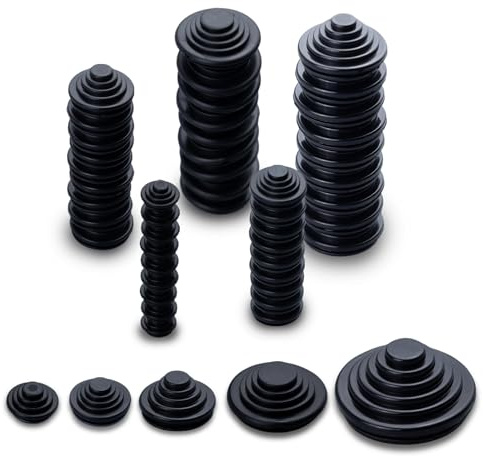 Suysion Lot de 50 Passe-Fils en Caoutchouc étanches Noir 10/16/20/25/30 mm, œillets Passe-câble pour Protection de Câbles, Tableaux électriques, Plomberie et Voiture