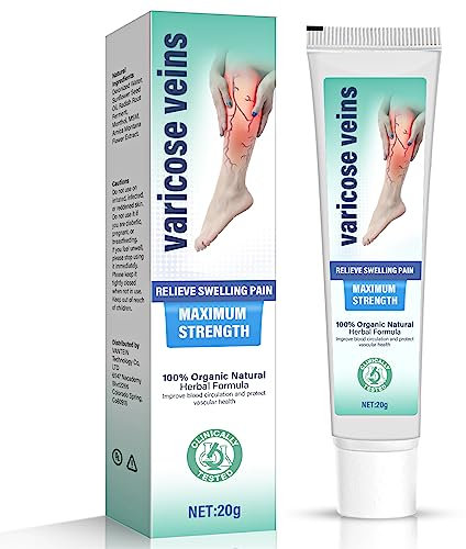 Crema per Vene Varicose Gambe VOKY | Tubo 20ml | Riduce Gonfiore & Pesantezza | Rassoda la Pelle | Ideale per Uso Quotidiano e Recupero Post-Allenamento