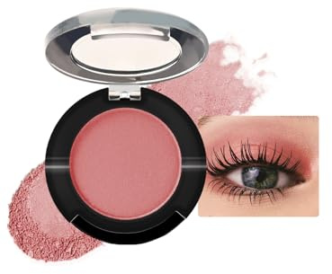 Singola palette ombretto opaco rosa opaco ombretto lunga durata impermeabile anti-sudore altamente pigmentato texture sottile facile da estomper, palette trucco occhi donna-12