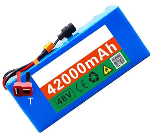 Batterie 48V 42Ah pour Vélo Électrique 13S3P avec Chargeur Batterie Scooter pour Moteurs 200W~800W Haute Puissance Batteries pour Scooter Trottinette Électrique T,48V 42Ah