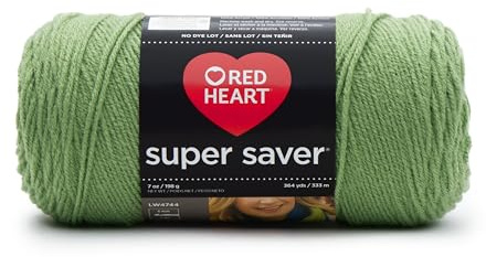 Red Heart Super Saver Yarn-Tea Leaf, Acrylic, 11.67 x 27.4 x 11.67 cm