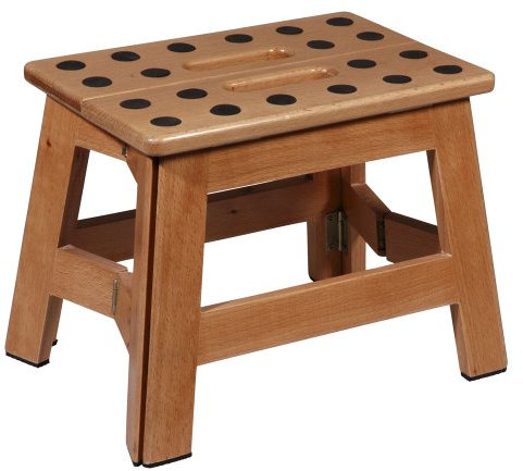 Faltbarer Tritthocker JAMES FOLDABLE STOOL aus Buchenholz