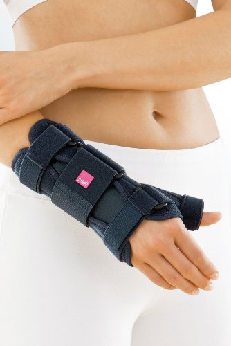medi Manumed T Handgelenkorthese - Größe 1 - Links - in Grau - Handgelenkstütze Handstütze Bandage Schiene