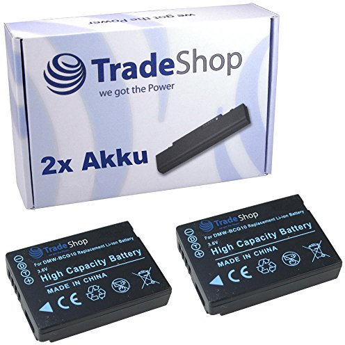 2 x Batterie LI-ION haute performance remplaçant DMW-BCG10 DMW-BCG10E dc7e BP de dcu pour Panasonic Lumix DMC-TZ18 Dmc-Tz22 FMC-18 DMC-TZ de 22 ZX1 DMC-TZ FMC ZX 1 pour Leica V Lux Leica V-Lux 30 V lux30
