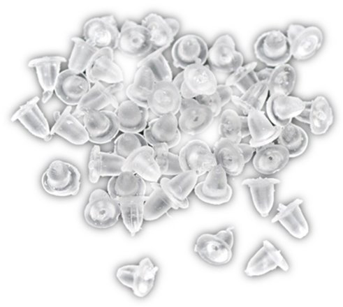 Bacabella 10547 Gummi Ohrstopper 4mm (200 Stück) als Verschluss/Stopper/Sicherung für Ohrringe