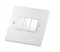 Selectric LG203 Triple White Light Switch (3 Gang, 2 Way, 8.5cm Square, 10 Amp)