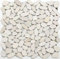 Mosaik Kiesel geschnitten weiss cream Flußkiesel Steinkiesel Steinteppich Flussstein Kieselmosaik Duschtasse Duschboden Duschwand - 1 Matte