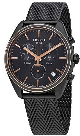 Tissot PR 100 Anthracite Dial Chronograph Mens Watch T101.417.23.061.00, Multi, One Size, Strap, Multi-Coloured - Multi-Coloured, Taille Unique, Strap