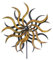 E-X WINDRAD °Art Ferro ° Sonne ° Metall° Windspiel° GARTENSTECKER° H 180 cm° D 38 cm