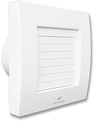 QA90T de Aerauliqa – Aspirador axial diámetro 90 mm – 11 W – 55 m3/h – cód. 003175 – con aletas internas automáticas y temporizador