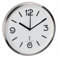 TFA Dostmann Analoge Funk-Wanduhr, 60.3535, mit Nachtbeleuchtung, leises Uhrwerk mit Sekundenzeiger, weiß/silber, 60.3535.02, L 253 x B 253 x H 42 mm