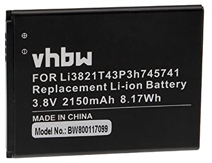vhbw Akku kompatibel mit ZTE Blade L5 Plus | Blade L5 Plus Dual Sim, Blade L5, C370 Handy Smartphone Telefon (2150 mAh, 3,8 V, Li-Ion)