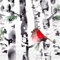 Boston International L802700 IHR 3-lagig Papierservietten, Papier, Vogel in Birke