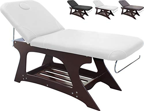 Virtus Massageliege aus Holz für Wellness und Spa Weiß